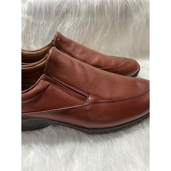 Allen Edmond Weekender Men's Brown Leather Slip-On Shoes With Rubber Soles - Picture 4 of 8